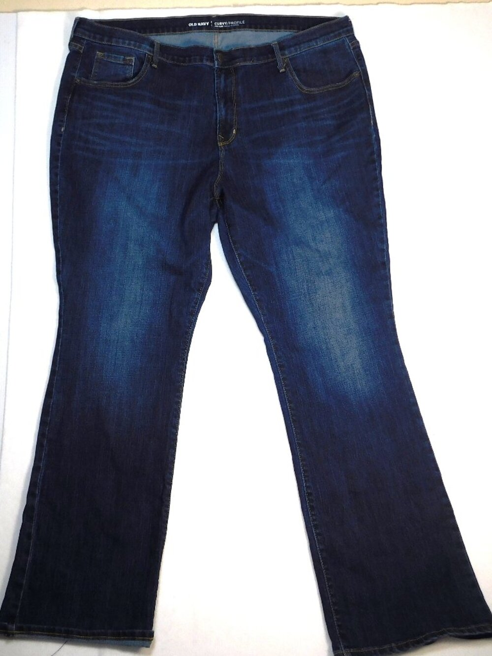 Old Navy Women's  20 Curvy Profile /Dark Wash/Mid-Rise Stretch Denim Blue Jeans